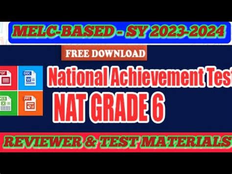 National Achievement Test for Grade 6 (NAT) 2023 .